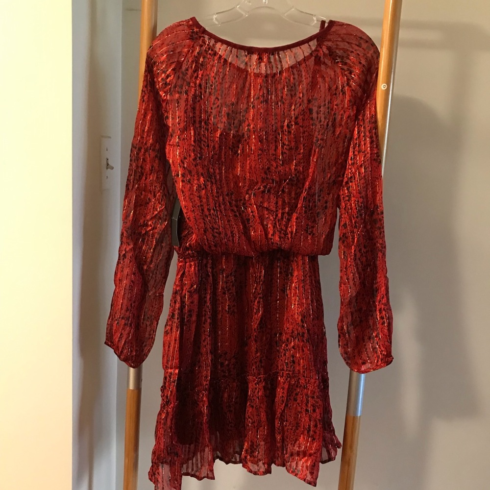 Ella Moss silk dress, size M, red